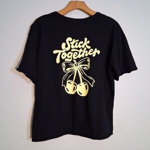 Old Navy Girls XL Black Cherry T Shirt 'Stick Together'